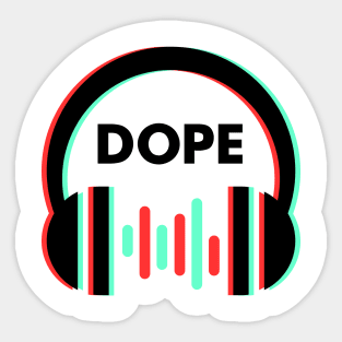 Dope headphones music lover 2 Sticker